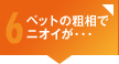 心配6 ペットの粗相でニオイが･･･