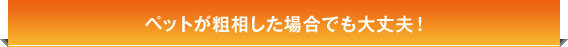 ペットが粗相した場合でも大丈夫